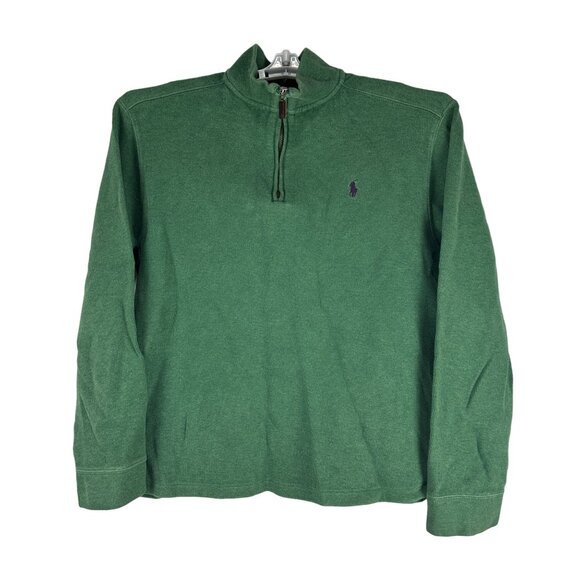 Polo Ralph Lauren Men's Mock Neck Long Sleeved Pullover Sweater Size XL Green - Picture 1 of 6